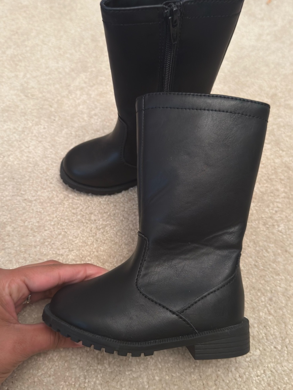 GAP Black Kids Mid-Calf Zip Boots